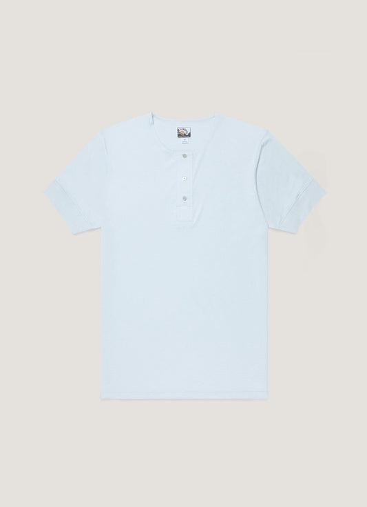 Men's Sunspel x Paul Weller Henley in Ice Blue
